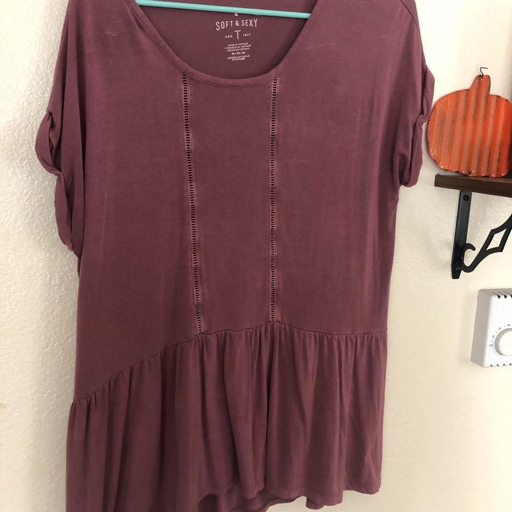 American Eagle peplum tee
